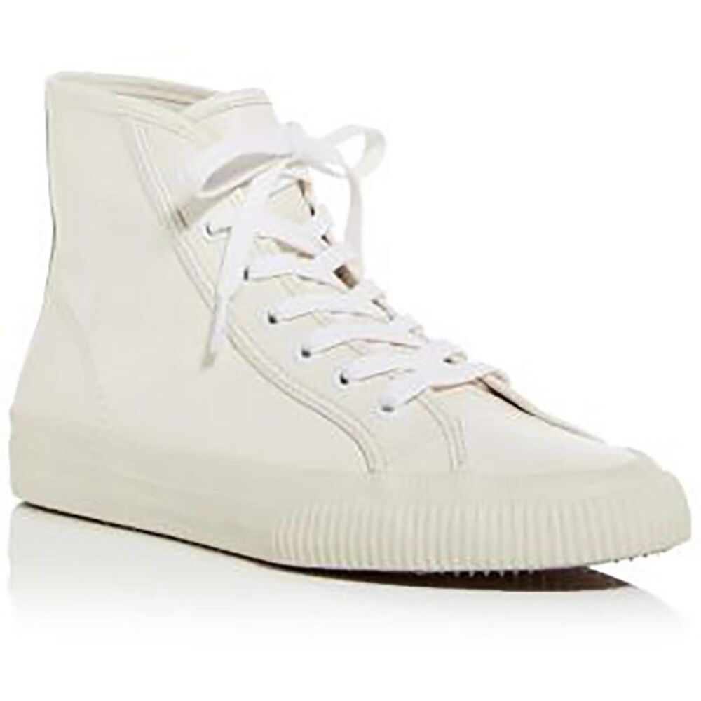 Re/Done Womens 90s High Top White Canvas High-Top… - image 1